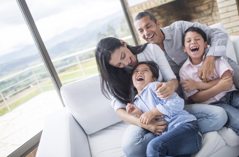 family laughing